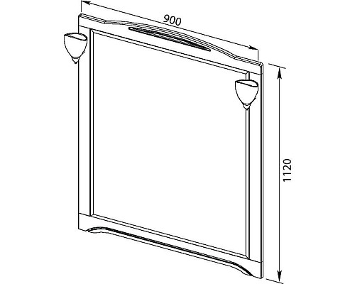 Зеркало Aquanet Луис 90 бежевый