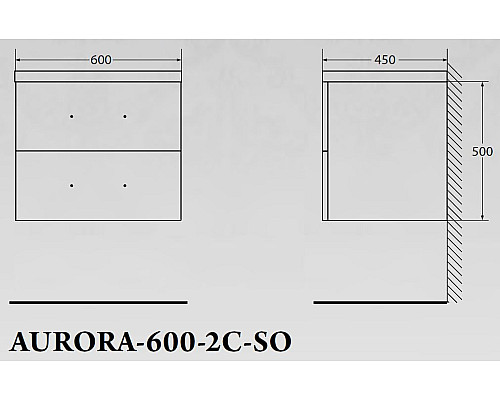 База под раковину BelBagno AURORA-800-2C-SO-CP