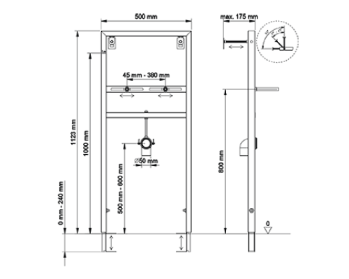 Система инсталляции для раковины Berges Wasserhaus Novum 049214