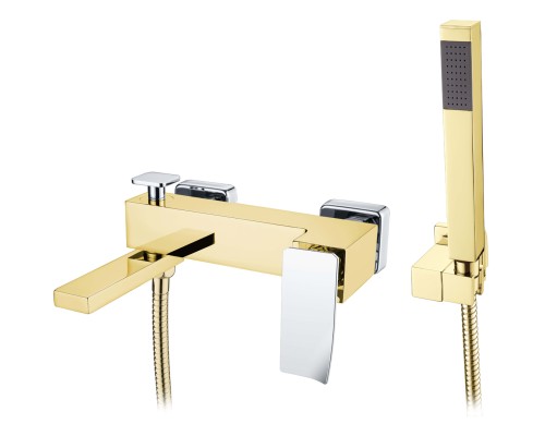 Смеситель для ванны,для душа Boheme Q 143-GCR.2 золото