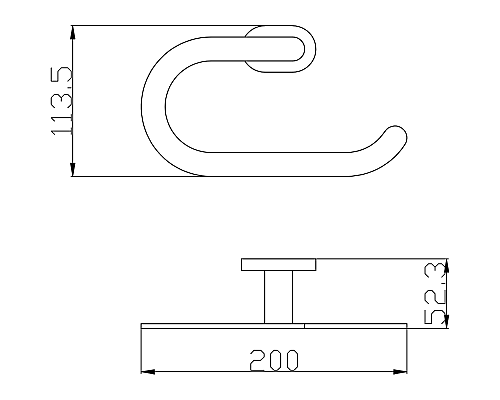 Полотенцедержатель Rav Slezak Yukon YUA0401CB Хром Белый