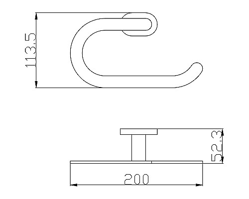 Полотенцедержатель Rav Slezak Yukon YUA0401CB Хром Белый