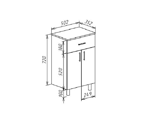 Тумба Bellezza 50 Белая