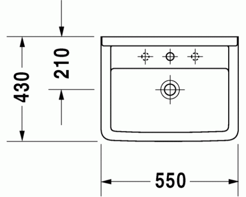 Раковина Duravit Starck 3 0300550000 550 мм