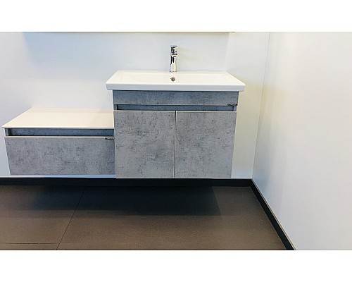 Тумба с раковиной Comforty Осло 70ПД 00-00006118 подвесная Бетон светлый