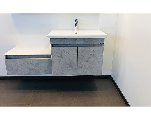 Тумба с раковиной Comforty Осло 70ПД 00-00006118 подвесная Бетон светлый