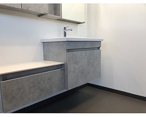 Тумба с раковиной Comforty Осло 70ПД 00-00006118 подвесная Бетон светлый