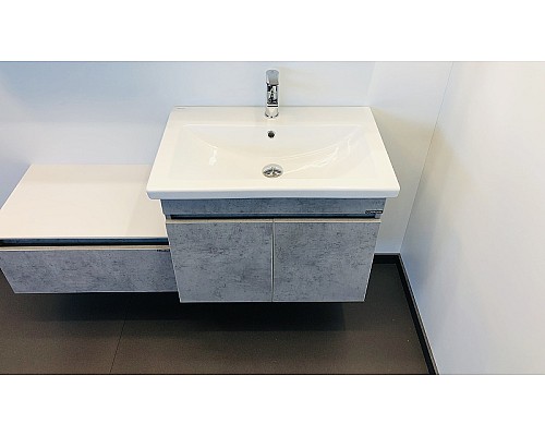 Тумба с раковиной Comforty Осло 70ПД 00-00006118 подвесная Бетон светлый