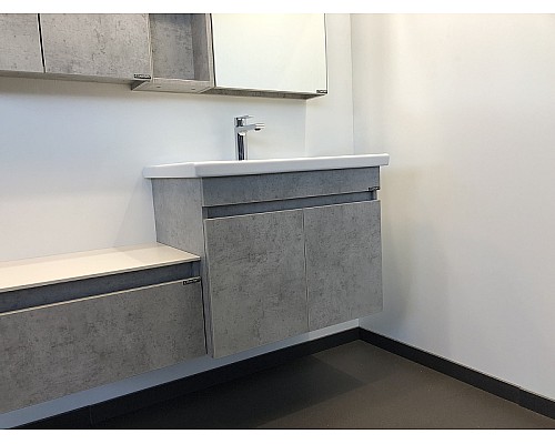 Тумба с раковиной Comforty Осло 70ПД 00-00006118 подвесная Бетон светлый