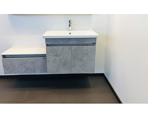 Тумба с раковиной Comforty Осло 70ПД 00-00006118 подвесная Бетон светлый