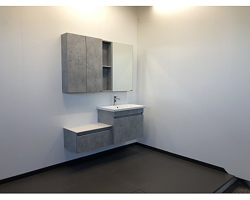 Тумба с раковиной Comforty Осло 70ПД 00-00006118 подвесная Бетон светлый