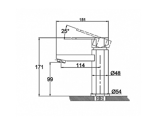 Смеситель для раковины Kaiser Sonat 34011-2 Черный матовый