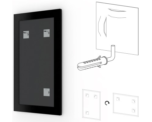 Зеркало Evoform Definite 80х60 BY 3056 в багетной раме - Бронзовая лава 90 мм