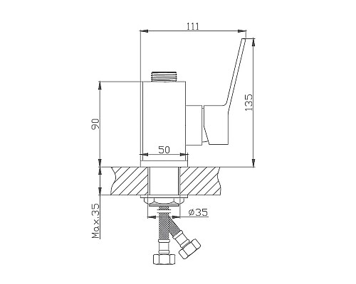 Смеситель для кухни Haiba HB73559 Хром без излива