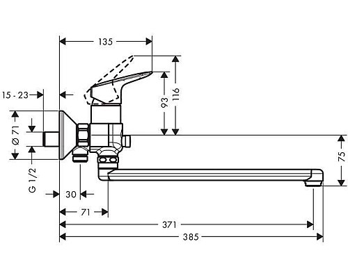 Смеситель для ванны,для душа Hansgrohe Logis 71402000