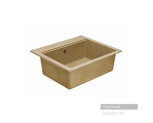 Мойка для кухни Делия 60 прямоугольная песочная Aquaton 1A715232LD220