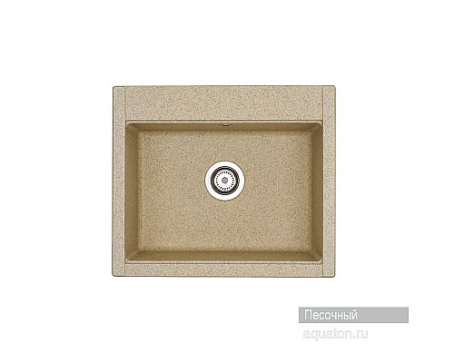 Мойка для кухни Делия 60 прямоугольная песочная Aquaton 1A715232LD220