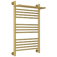 Полотенцесушитель водяной 800х500 золотой матовый Сунержа Богема с полкой+ 032-0223-8050