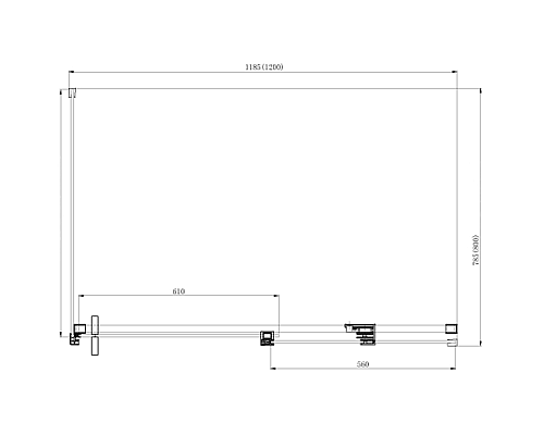 Душевой уголок Azario Vancouver 120х80 AZ-NKF1131 L 800 профиль Серебро стекло прозрачное
