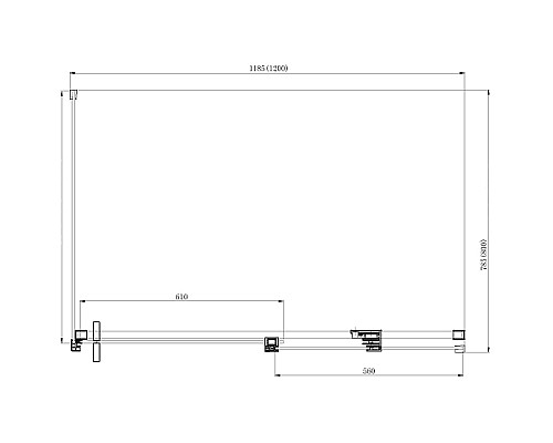 Душевой уголок Azario Vancouver 120х80 AZ-NKF1131 L 800 профиль Серебро стекло прозрачное