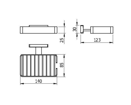 Мыльница хром LANGBERGER 11960A