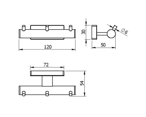 Крючок тройной LANGBERGER 10933B