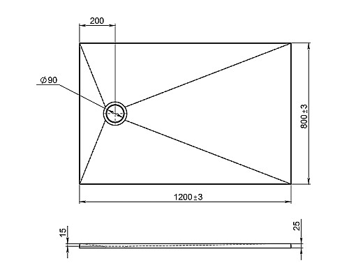 Душевой поддон из материала Flight Jacob Delafon Tolbiac 120x80 E6D331RU-WPM