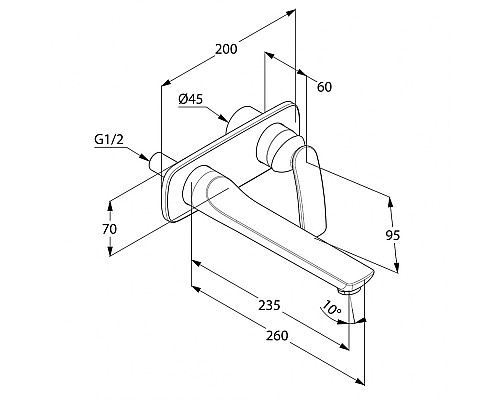 Однорычажный смеситель для раковины Kludi Balance 522470575