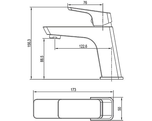 Смеситель Aquanet AF440-10B