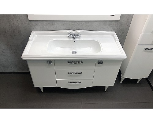 Тумба с раковиной Comforty Монако 120 00003132224 Белая