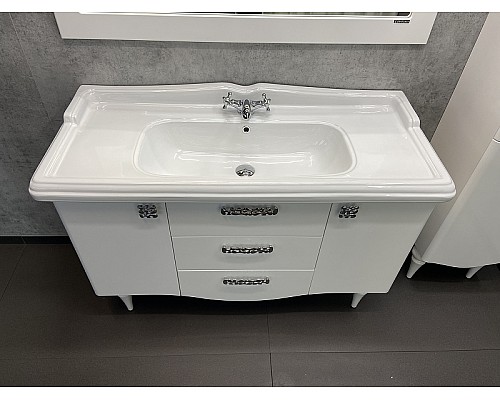 Тумба с раковиной Comforty Монако 120 00003132224 Белая