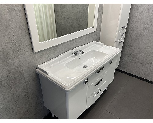 Тумба с раковиной Comforty Монако 120 00003132224 Белая