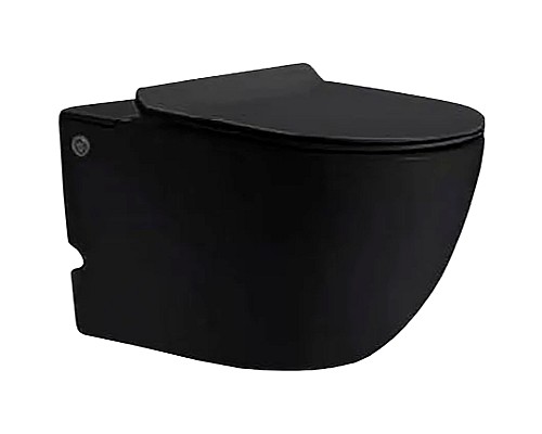 Комплект унитаза с инсталляцией SantiLine SL-5031MB подвесной с сиденьем Микролифт