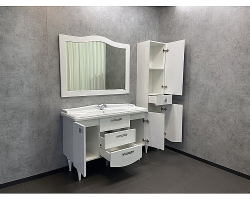 Тумба с раковиной Comforty Монако 120 00003132224 Белая