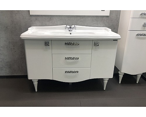 Тумба с раковиной Comforty Монако 120 00003132224 Белая