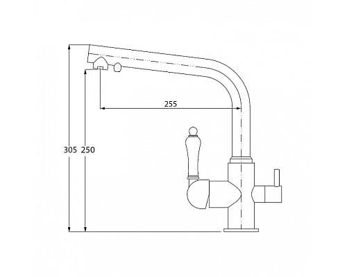 Смеситель для кухонной мойки KAISER Vincent 31144-2
