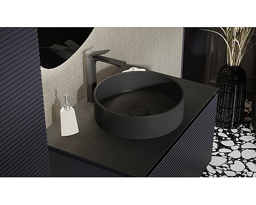 Тумба под раковину Jorno Stone 80 Stn.01.80/P/A/JR подвесная Антрацит Тумба под раковину Jorno Stone 80 Stn.01.80/P/A/JR подвесная Антрацит