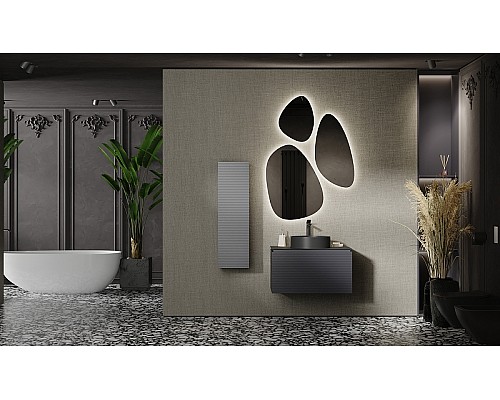 Тумба под раковину Jorno Stone 80 Stn.01.80/P/A/JR подвесная Антрацит Тумба под раковину Jorno Stone 80 Stn.01.80/P/A/JR подвесная Антрацит