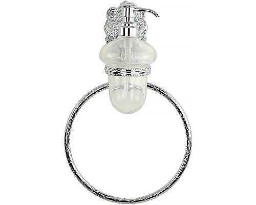 Дозатор для жидкого мыла с кольцом для полотенец Migliore Cleopatra 16655 Хром