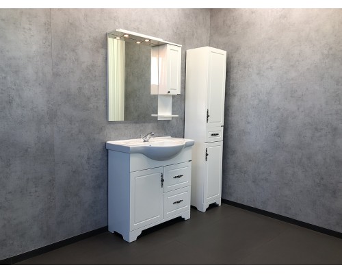 Зеркальный шкаф Comforty Севилья 85 Слоновая кость