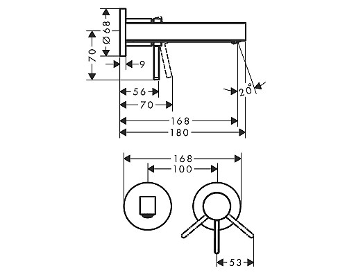 Смеситель для раковины Hansgrohe Finoris 76051000 Хром