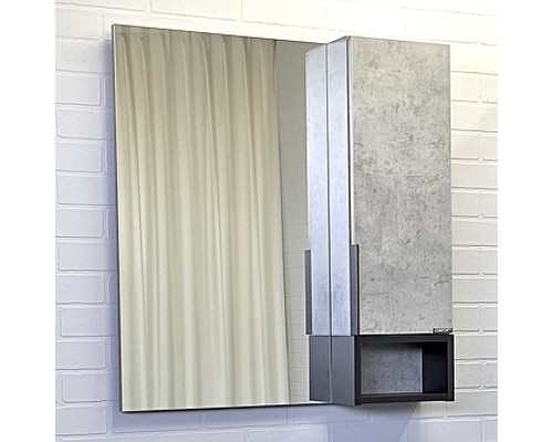 Зеркало со шкафом Comforty Франкфурт 75 00-00011079 Бетон светлый