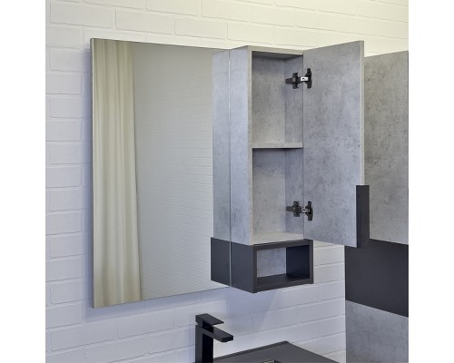 Зеркало со шкафом Comforty Франкфурт 75 00-00011079 Бетон светлый