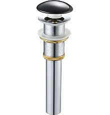 Донный клапан без перелива чёрный SantiLine SL-104