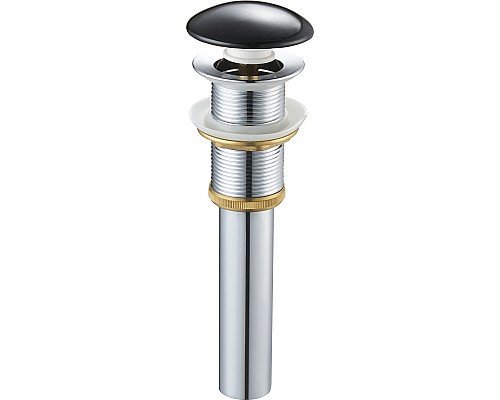 Донный клапан без перелива чёрный SantiLine SL-104