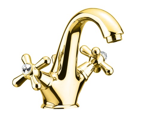 Смеситель для раковины Fiore Margot Sky Swarovski® золото