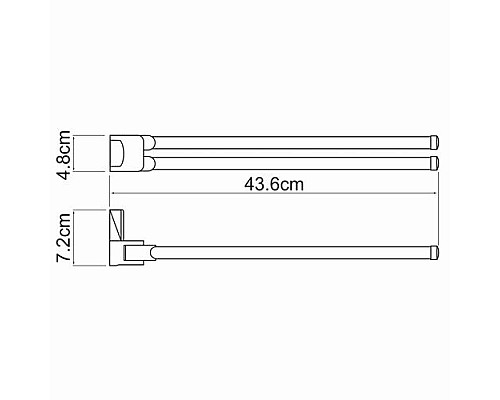 Держатель полотенец двойной WasserKRAFT K-5031