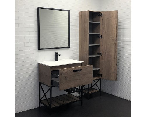 Тумба с раковиной Comforty Бредфорд 75 Дуб темный