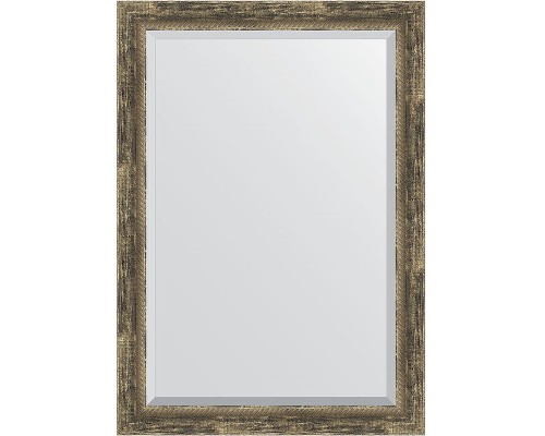 Зеркало Evoform Exclusive 103х73 BY 3460 с фацетом в багетной раме - Старое дерево с плетением 70 мм