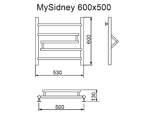 Полотенцесушитель MYFREA My Sidney 60/50 Полотенцесушитель MYFREA My Sidney 60/50